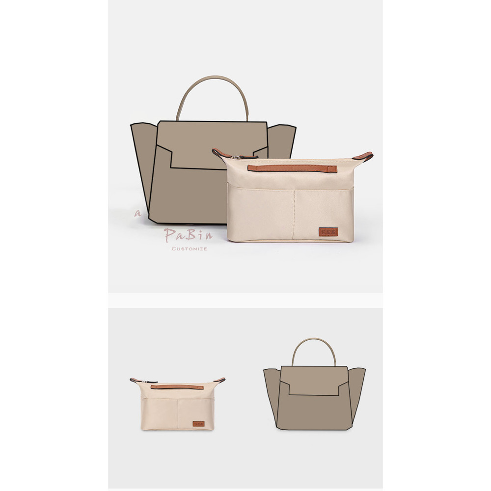 Celine Organizer Lightweight Travel Belt Bag Inner Tan